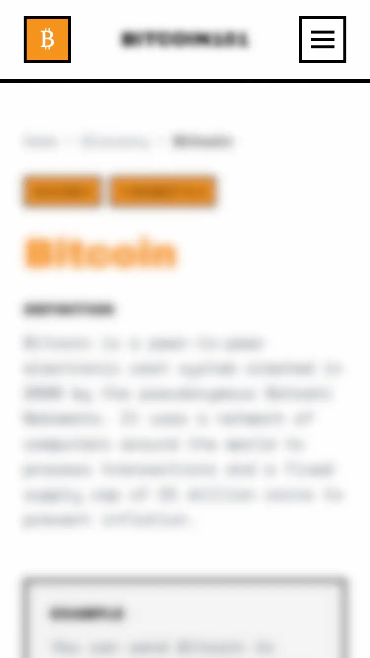 Mobile layout with hamburger menu closed